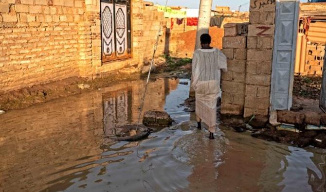 Une rue inondée dans le quartier sud de la capitale Khartoum, al-Kalakla, le 7 septembre 2021 (Photo, AFP)