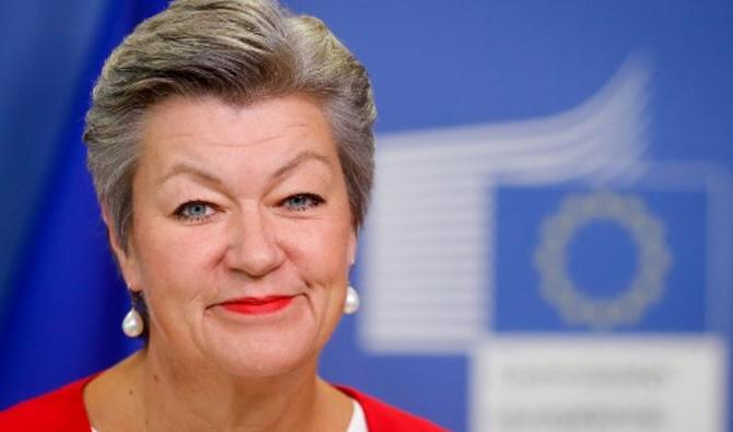 La commissaire européenne Ylva Johansson (Photo, AFP)