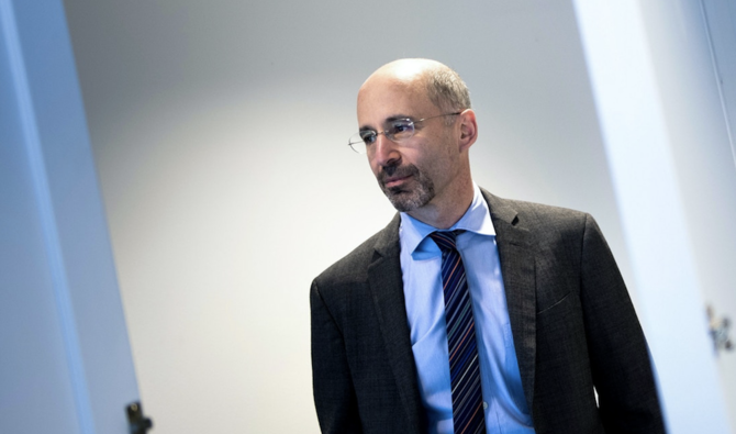 Robert Malley, photographié dans son bureau à Washington D.C., a déclaré que les États-Unis espèrent que l’Iran reprendra sérieusement les négociations. (Photo, AFP)) 