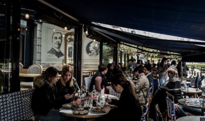 La terrasse d'un restaurant à Lyon, le 19 mai 2021. (Photo, AFP)