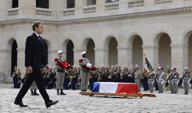 Hommage à Hubert Germain, le 15 octobre 2021 (Photo, AFP)