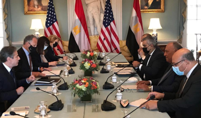 Au cours de cette conférence de presse, M. Blinken a affirmé que les États-Unis saluaient l’annonce par l’Égypte de sa stratégie en matière de droits de l’homme, et a assuré que la question serait abordée lors de réunions avec les responsables égyptiens. (Photo fournie) 