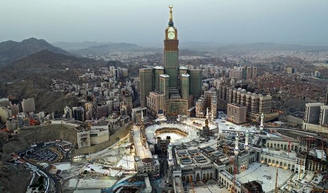 Vue aérienne de l’hôtel Makkah Clock Royal Tower et de la Grande Mosquée de La Mecque. (Photo, AFP) 