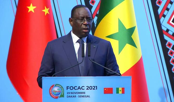 Le président du Sénégal, Macky Sall, s'exprime lors de la cérémonie d'ouverture du sommet Chine-Afrique à Dakar. (Photo, AFP)
