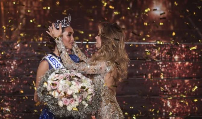 Le concours 2022 a été remporté par Diane Leyre, Miss Ile-de-France, à l'issue d'une cérémonie qui s'est tenue en direct du Zénith de Caen en Normandie. (Photo, AFP)