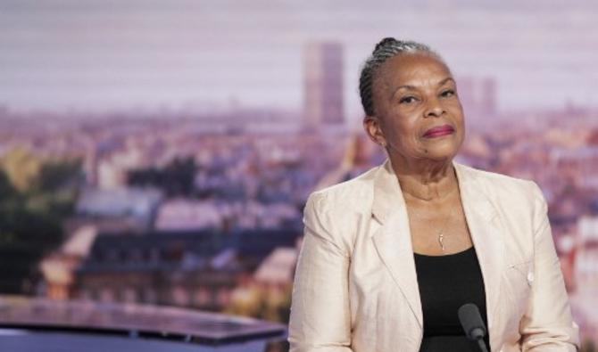 L'ancienne ministre de la Justice française et candidate à l'élection présidentielle de 2022 Christiane Taubira lors d'une émission d'information de la chaîne de télévision France 2 à Paris, le 15 janvier 2022. (Photo, AFP)