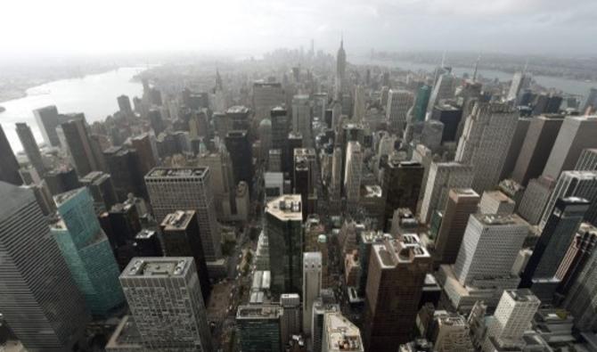 Vue sur la ville de New York au nord depuis le 75e étage du 432 Park Avenue, le 15 octobre 2104. (Timothie A. Clary/AFP)