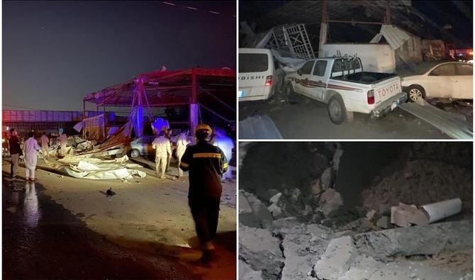 Un missile balistique tiré par la milice houthie s’est abattu dimanche sur une zone industrielle dans le sud-ouest de l'Arabie saoudite. (Photo, SPA)