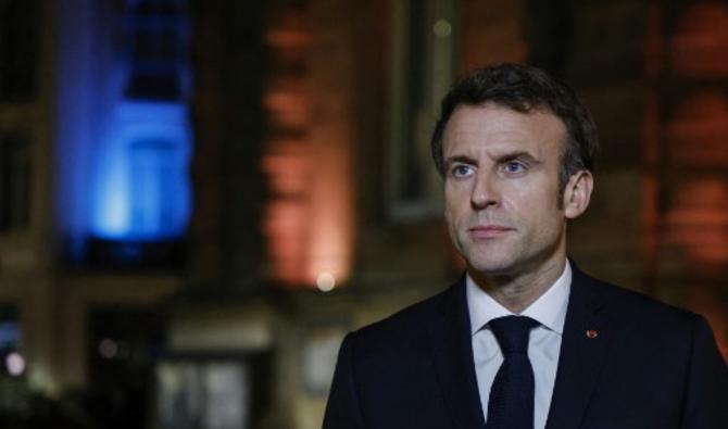 Le président français Emmanuel Macron donne une conférence de presse à l'hôtel de ville de Tourcoing dans le cadre d'une visite officielle d'une journée dans le nord de la France axée sur les questions migratoires. (Photo, AFP)