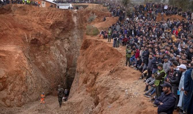 Le chantier de l'opération de sauvetage de Rayan, dans la province rurale de Chefchaouen, le 4 février 2022. (Photo, AFP)