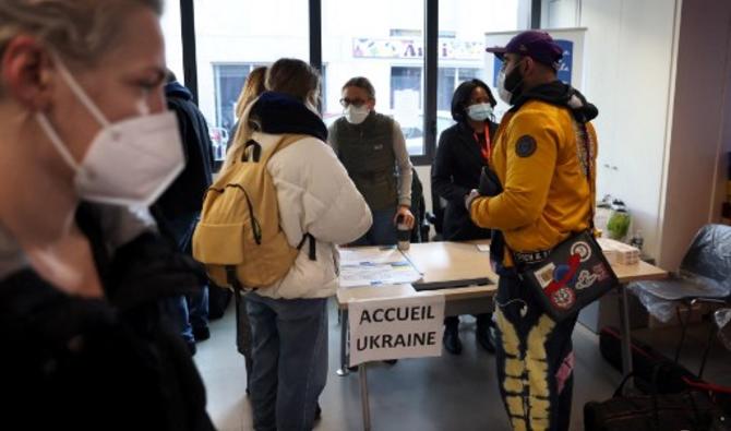 Un centre d'accueil pour les réfugiés ukrainiens à Paris. (Photo, AFP)