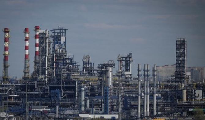 La raffinerie de pétrole de Moscou du producteur de pétrole russe Gazprom Neft dans la périphérie sud-est de Moscou, le 28 avril 2022. (Photo, AFP)