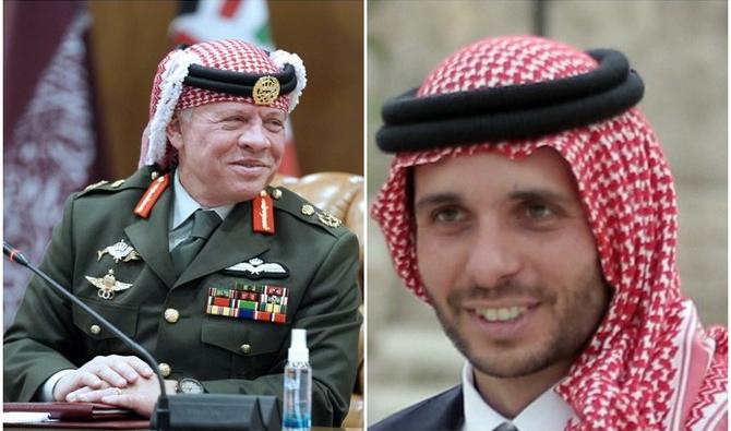Le roi Abdallah et le prince Hamza. (Photo, AFP)