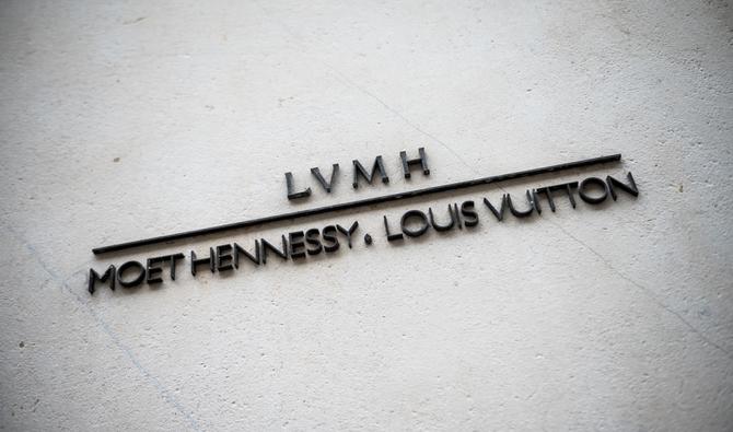 Le logo du groupe de luxe LVMH, le 3 juillet 2021 à Paris. (Photo, AFP)