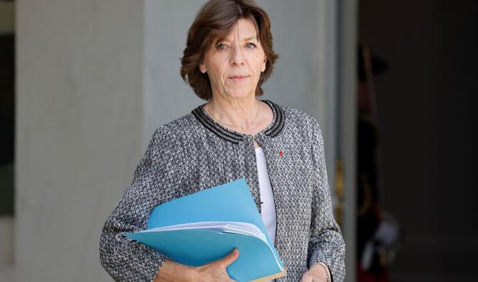 La nouvelle cheffe de la diplomatie française Catherine Colonna quitte après une réunion hebdomadaire du cabinet à l'Elysée à Paris, le 14 juin 2022. (Photo, AFP)