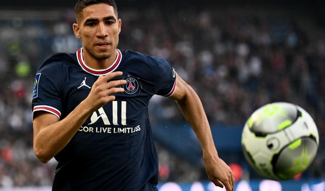 Le défenseur marocain du Paris Saint-Germain Achraf Hakimi. (Photo, AFP)