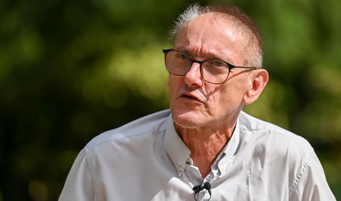 Paul Raoult, 63 ans, le père du détenu Sébastien Raoult, répond aux questions lors d'un entretien à Epinal, dans l'est de la France, le 1er août 2022. (Photo, AFP)