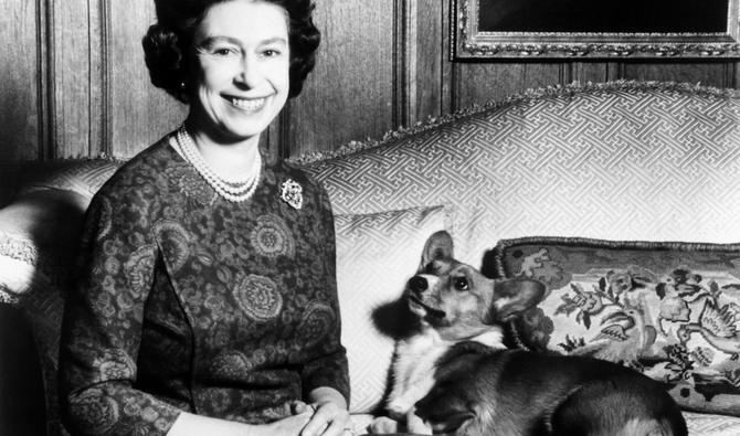 Dans cette photo d'archive prise le 26 février 1970, la reine Elizabeth II pose avec son chien Corgis. (Photo, AFP)