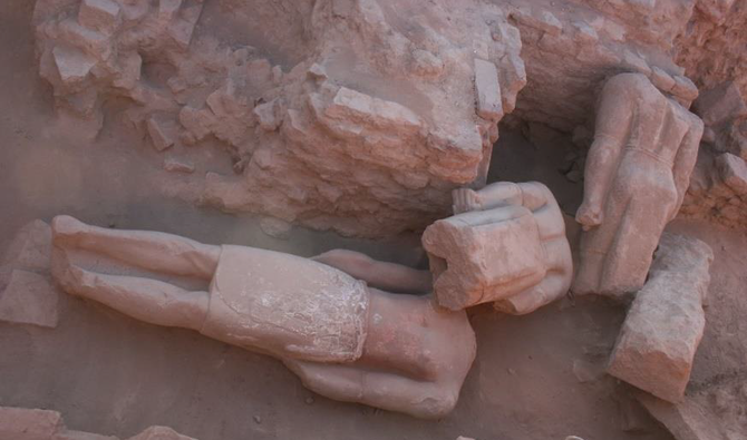 Cette statue a été découverte lors des fouilles menées sous la direction de l’Université King Saud sur le site archéologique de Dadan à AlUla dans le nord-ouest de l'Arabie Saoudite. (Photo, Commission royale pour AlUla)
