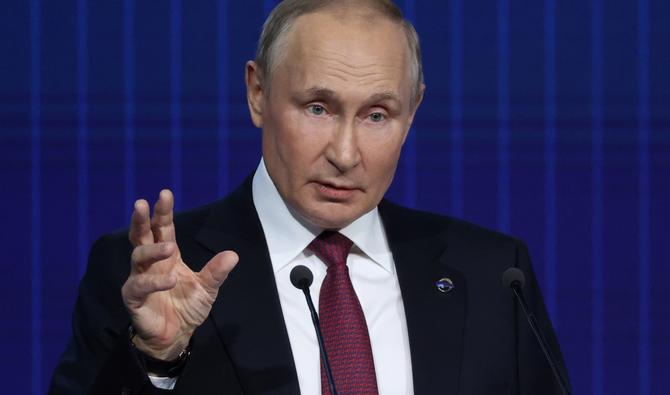 Le président russe Vladimir Poutine s'adresse à la session plénière du forum du club de discussion Valdai dans la région de Moscou, le 27 octobre 2022. (Photo, AFP)