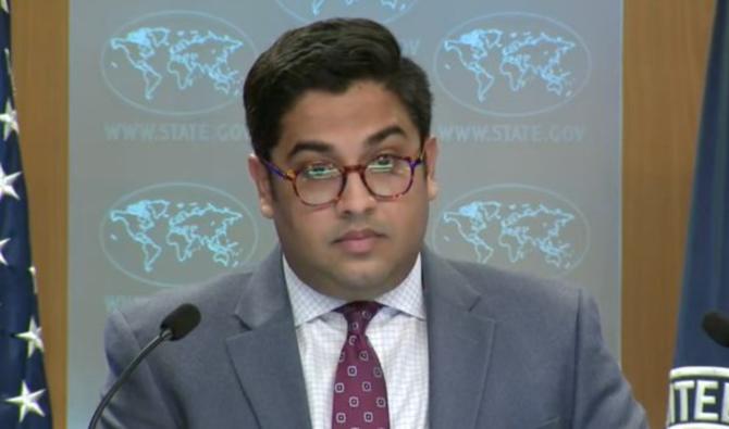Vedant Patel, le principal porte-parole adjoint du Département d'État. (Capture d'écran)