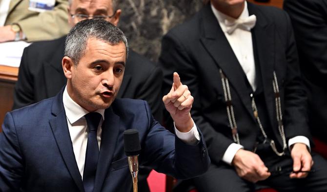 Le ministre français de l'Intérieur Gérald Darmanin prend la parole lors d'une séance de questions au gouvernement à l'Assemblée nationale à Paris, le 25 octobre 2022. (Photo, AFP)