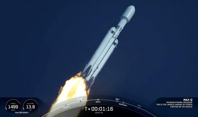La fusée Falcon Heavy de SpaceX décolle du Launchpad 39A au Kennedy Space Center en Floride, le 1er novembre 2022. (Photo, AFP)