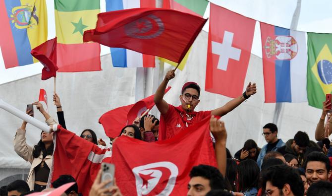 «On a une occasion en or de se racheter, de réaliser quelque chose de grand», a souligné le défenseur de Lorient Montassar Talbi, qui compte sur les nombreux supporters tunisiens venus au Qatar pour porter les Tunisiens, qui n'ont toujours pas marqué en deux matches. (Photo, AFP)