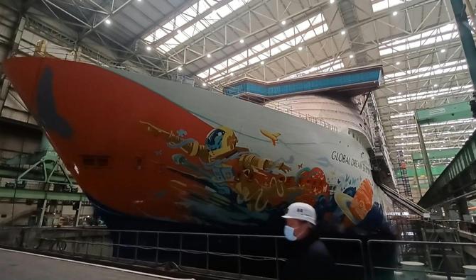 Photo du bâteau de croisière géant «Global Dream», alors que la division croisière du groupe Disney vient d'annoncer son acquisition. (Photo, AFP)