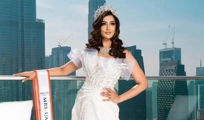 La tenue de Miss Émirats arabes unis, Pamela Serena, était l’une des cinq robes récompensées dans le cadre des Manish Vaid Designers Choice Awards. (Instagram)