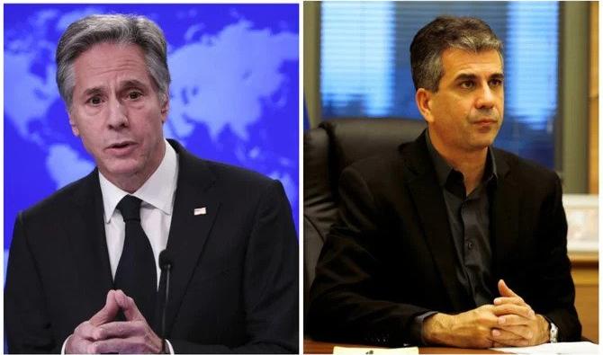 Le secrétaire d’État américain, Antony Blinken, et le ministre israélien des Affaires étrangères, Eli Cohen, se sont entretenus au téléphone lundi. (Photo, AFP)