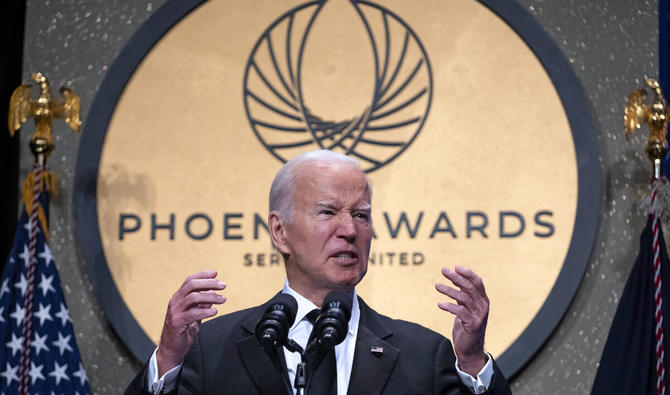 Le président américain Joe Biden s'exprime lors du dîner de remise des prix Phoenix au Washington Convention Center à Washington, DC, le 23 septembre 2023. (Photo, AFP)