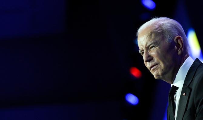 Le président américain Joe Biden s'exprime lors du dîner national de la Human Rights Campaign au Washington Convention Center à Washington, DC, le 14 octobre 2023. (AFP)