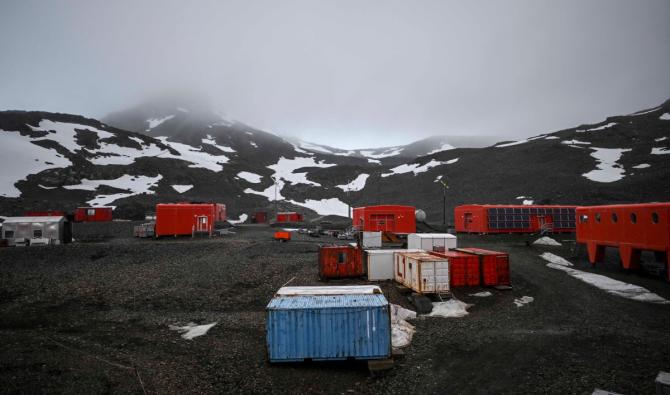 Vue de la base espagnole Juan Carlos I en Antarctique le 26 janvier 2024. (Photo Juan Barreto AFP)